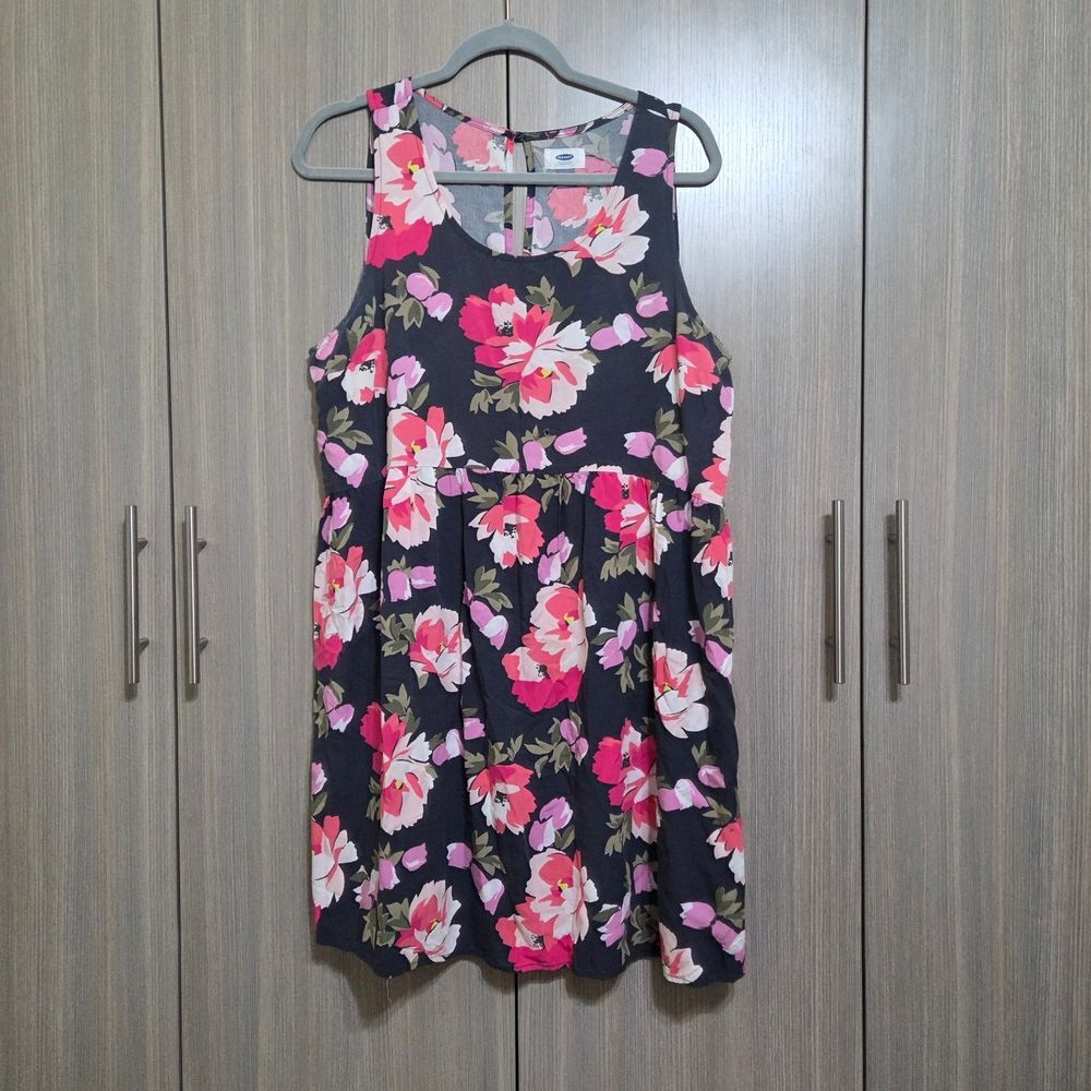 Old Navy Floral Mini Dress - Pink and Black